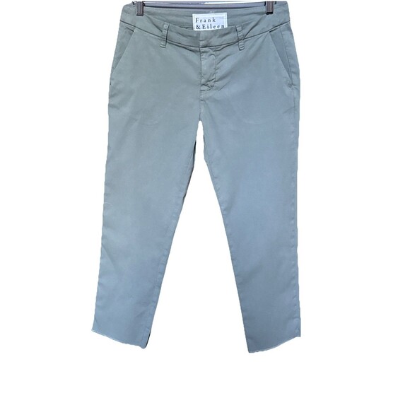 Frank & Eileen Wicklow Size 6 Crop Chinos Pants Sage Green Stretchy - Picture 5 of 11